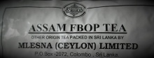 Čaje Mlesna Assam Tea Orange Pekoe 500g Mlesna Sri Lanka pravý čaj z Cejlonu