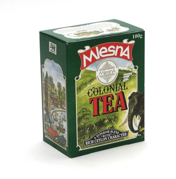 Čaje Mlesna COLONIAL TEA, směs černých čajů nejvyšší kvality F.B.O.P. MLESNA (Ceylon) Ltd. pravý čaj z Cejlonu