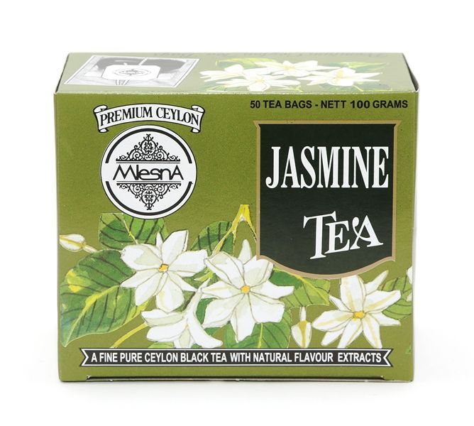 Čaje Mlesna Černý čaj s jasmínem, osvěží a dodá energii MLESNA (Ceylon) Ltd. pravý čaj z Cejlonu