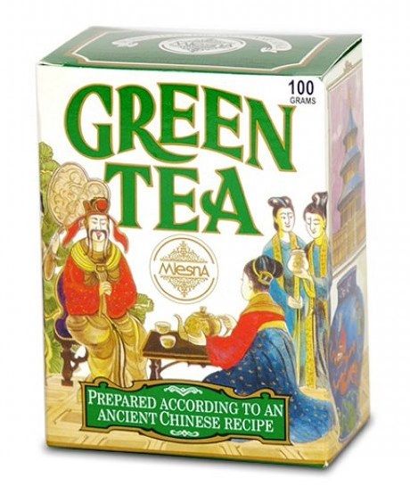 Čaje Mlesna GREEN TEA 100g /dle staré tradiční čínské receptury/ MLESNA (Ceylon) Ltd. pravý čaj z Cejlonu