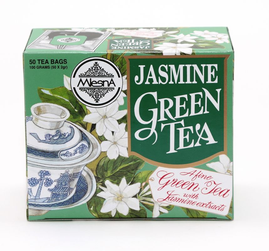 Čaje Mlesna Zelený čaj jasmín, čaj pro zdravý životní styl MLESNA (Ceylon) Ltd. pravý čaj z Cejlonu