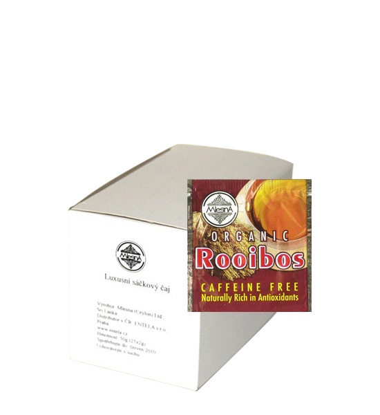 Čaje Mlesna Rooibos Organic, bylinný čaj plný vitamínů a antioxidantů MLESNA (Ceylon) Ltd. pravý čaj z Cejlonu