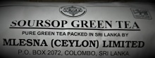 Čaje Mlesna SOURSOP - zelený čaj sypaný laminate 500g MLESNA (Ceylon) Ltd.Mlesna pravý čaj z Cejlonu