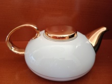 Čaje Mlesna Čajová zlacená konvice obsah 0,5 l. 22 karátovým zlatem Noritake - Mlesna pravý čaj z Cejlonu